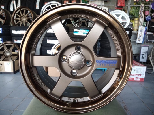 แม็กใหม te37 ขอบ 15 เลเซอร์ก้านหยอดน้ำเงิน ราคาถูก