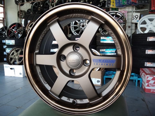 แม็กใหม te37 ขอบ 15 เลเซอร์ก้านหยอดน้ำเงิน ราคาถูก