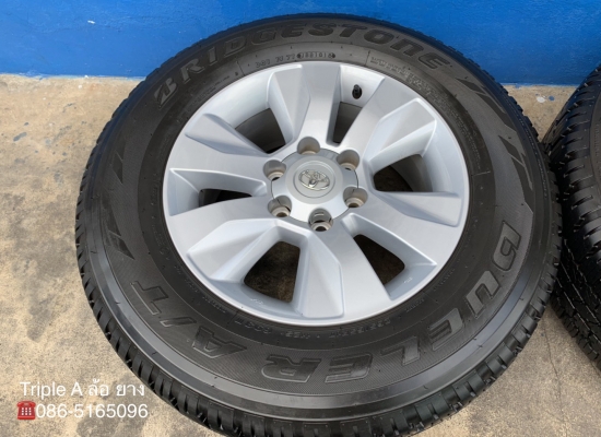 ล้อแม็กป้ายแดง Toyota Revo ขอบ 17 พร้อมยาง 265-65-17 Bridgestone ปี 18 แม็กสวยกริ๊บ ดอกยางเต็มๆ
