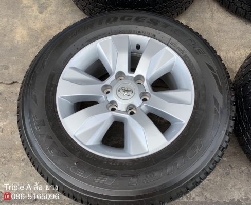 ล้อแม็กป้ายแดง Toyota Revo ขอบ 17 พร้อมยาง 265-65-17 Bridgestone ปี 18 แม็กสวยกริ๊บ ดอกยางเต็มๆ