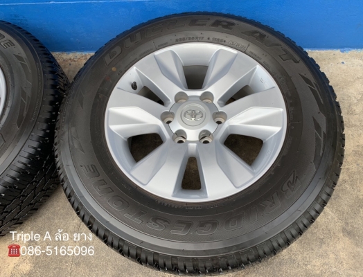 ล้อแม็กป้ายแดง Toyota Revo ขอบ 17 พร้อมยาง 265-65-17 Bridgestone ปี 18 แม็กสวยกริ๊บ ดอกยางเต็มๆ