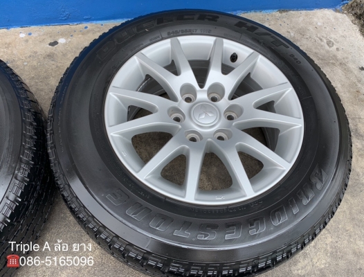 ล้อแม็ก Mitsu Pajero ขอบ17 (ลายก้ามปู) พร้อมยาง 245-65-17 Bridgestone ปี 13 แม็กสภาพดี ดอกยางหนา