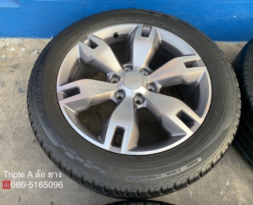 ล้อแม็ก Ford Everest ขอบ 20 พร้อมยาง 265-50-20 Dunlop ปี 16 สภาพสวย ดอกยางหนาปึกทุกเส้น