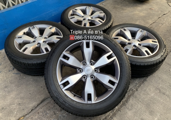ล้อแม็ก Ford Everest ขอบ 20 พร้อมยาง 265-50-20 Dunlop ปี 16 สภาพสวย ดอกยางหนาปึกทุกเส้น