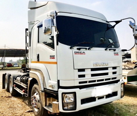 ขายรถบรรทุกหัวลาก ISUZU DECA360แรงม้าปี56 ใช้NGV เล่มพร้อมโอน