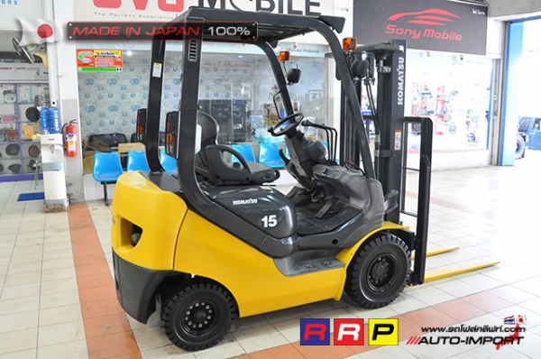 ขายรถโฟล์คลิฟท์มือสอง KOMATSU รุ่น FD15T-21-203288 นำเข้าจากประเทศญี่ปุ่น 100\% ไม่เคยใช้งานในไทย ขายรถโฟล์คลิฟท์มือสอง KOMATSU รุ่น FD15T-21-203288 นำเข้าจากประเทศญี่ปุ่น 100\% ไม่เคยใช้งานในไทย