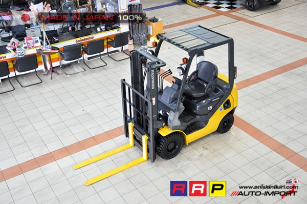 ขายรถโฟล์คลิฟท์มือสอง KOMATSU รุ่น FD15T-21-203288 นำเข้าจากประเทศญี่ปุ่น 100\% ไม่เคยใช้งานในไทย ขายรถโฟล์คลิฟท์มือสอง KOMATSU รุ่น FD15T-21-203288 นำเข้าจากประเทศญี่ปุ่น 100\% ไม่เคยใช้งานในไทย