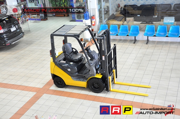 ขายรถโฟล์คลิฟท์มือสอง KOMATSU รุ่น FD15T-21-203288 นำเข้าจากประเทศญี่ปุ่น 100\% ไม่เคยใช้งานในไทย ขายรถโฟล์คลิฟท์มือสอง KOMATSU รุ่น FD15T-21-203288 นำเข้าจากประเทศญี่ปุ่น 100\% ไม่เคยใช้งานในไทย