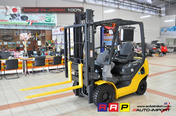 ขายรถโฟล์คลิฟท์มือสอง KOMATSU รุ่น FD15T-21-203288 นำเข้าจากประเทศญี่ปุ่น 100\% ไม่เคยใช้งานในไทย ขายรถโฟล์คลิฟท์มือสอง KOMATSU รุ่น FD15T-21-203288 นำเข้าจากประเทศญี่ปุ่น 100\% ไม่เคยใช้งานในไทย