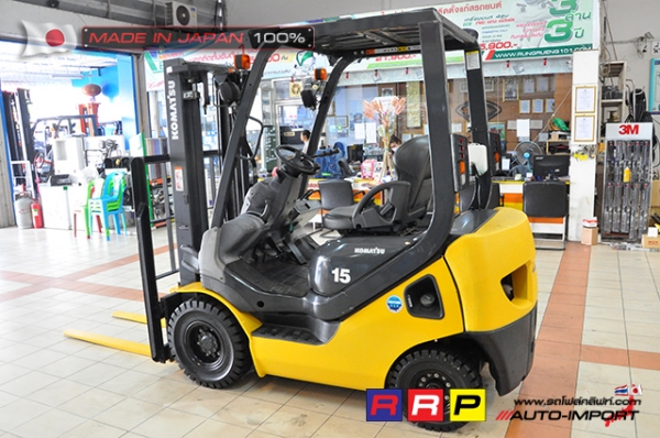 ขายรถโฟล์คลิฟท์มือสอง KOMATSU รุ่น FD15T-21-203288 นำเข้าจากประเทศญี่ปุ่น 100\% ไม่เคยใช้งานในไทย ขายรถโฟล์คลิฟท์มือสอง KOMATSU รุ่น FD15T-21-203288 นำเข้าจากประเทศญี่ปุ่น 100\% ไม่เคยใช้งานในไทย