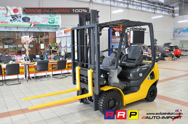 ขายรถโฟล์คลิฟท์มือสอง KOMATSU รุ่น FD15T-21-203288 นำเข้าจากประเทศญี่ปุ่น 100\% ไม่เคยใช้งานในไทย ขายรถโฟล์คลิฟท์มือสอง KOMATSU รุ่น FD15T-21-203288 นำเข้าจากประเทศญี่ปุ่น 100\% ไม่เคยใช้งานในไทย