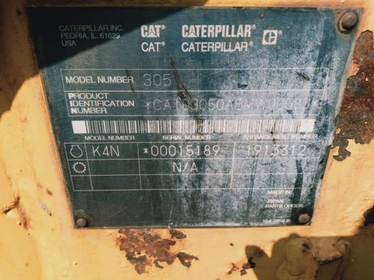 ขายจ้า..CATERPILLAR 305CCR เก่านอกแท้ ยังไม่เคยใช้งานในไทย ลองระบบกันได้ทุกวัน โทร 089-3818694 จ๊อย