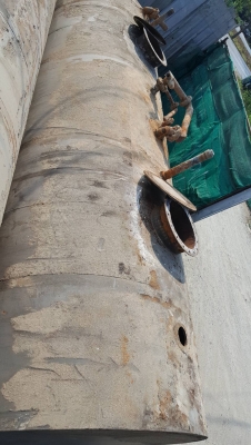 ถัง 20000 ลิตรมีห้องกั้นภายในเหล็กหนา 6 มิลสวยๆ