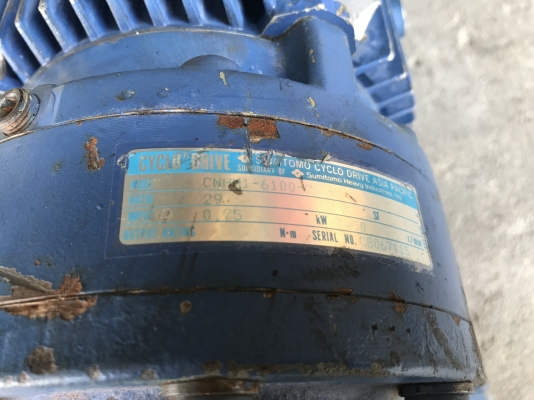ขายมอเตอร์เกียร์ Cycro drive Sumitomo 1HP. 380V made in Japan อัตราทด 1:29 เพลาออกประมาณ 50รอบต่อนาที สภาพสวยเดิมๆ หมุนนิ่ม พร้อมใช้งาน