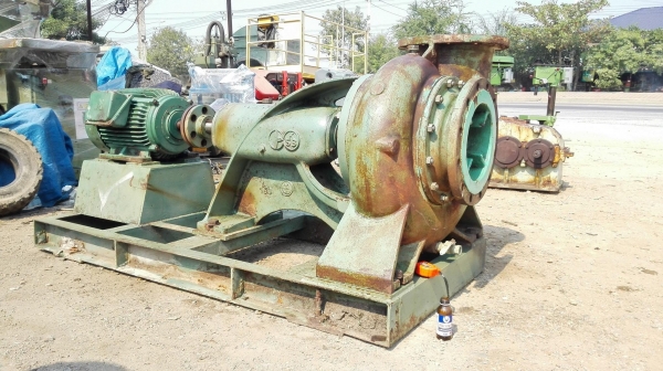 ปั้มน้ำหอยโข่งญี่ปุ่นใบพัดสเตนเลส TORISHIMA PUMP JAPAN ท่อ 10&rdquo;- 10&rdquo; ชนมอเตอร์ 15 HP 6 Po