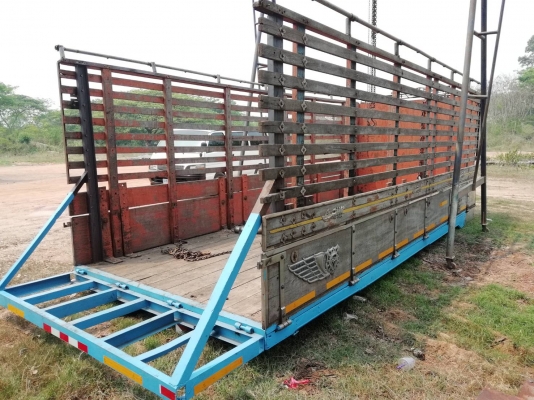 ขายกระบะไม้ สภาพพร้อมใช้งาน ถอดลงจาก ฮีโน่ 3H ขนาดกระบะ กว้าง 2.40 ซม. ยาว 6.30 ซม สูง 2.10 ซม. ความกว้างคันซี 87 ซม.