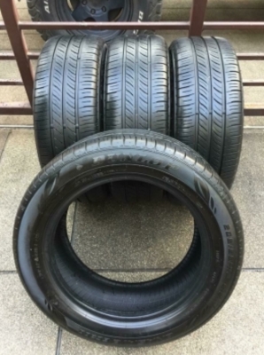 ยาง​ Dunlop​ 205 55 16 กลางปี18 ดอกเต็ม ไม่มี​ปะ​ ใช้ยาว ราคา​ไม่​แพง​
