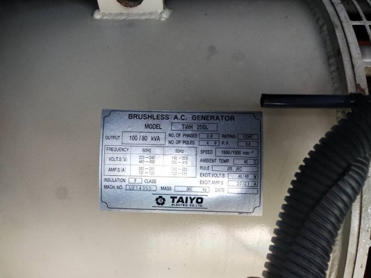 SDG100S - เครื่องกำเนิดไฟฟ้า Airman Genset ขนาด 80/100kva. สวยๆพร้อมใช้งาน by OEK 098-5625920