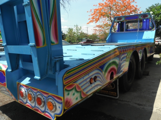 ขายรถเทรลเลอร์ 10 ล้อ MITSUBISHI FUSO 2 เพลา บรรทุกรถเกี่ยวข้าว หางเทรลเลอร์ต่อใหม่ ทำสีใหม่ (รถอยู่สุพรรณบุรี)