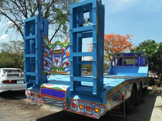 ขายรถเทรลเลอร์ 10 ล้อ MITSUBISHI FUSO 2 เพลา บรรทุกรถเกี่ยวข้าว หางเทรลเลอร์ต่อใหม่ ทำสีใหม่ (รถอยู่สุพรรณบุรี)