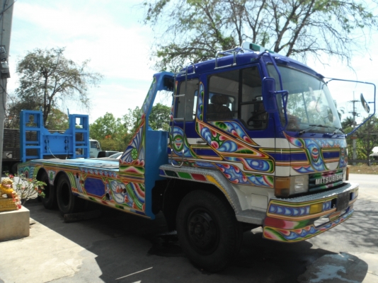 ขายรถเทรลเลอร์ 10 ล้อ MITSUBISHI FUSO 2 เพลา บรรทุกรถเกี่ยวข้าว หางเทรลเลอร์ต่อใหม่ ทำสีใหม่ (รถอยู่สุพรรณบุรี)