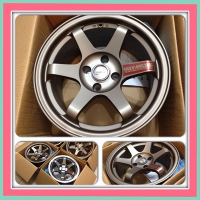 ขายล้อแม็กใหม่100\% TE37 SL ขอบ15 4รู100 กว้าง 8 ราคา 10,900 บาทถูก