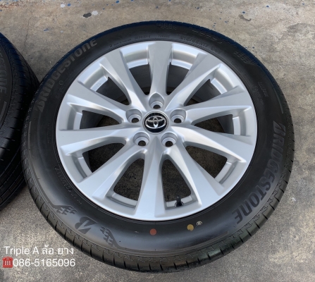 ล้อแม็กป้ายแดง Toyota Camry 2019 ขอบ 17 พร้อมยางใหม่ป้ายแดง 215-55-17 Bridgestone ปี 19 สวยกริ๊บ