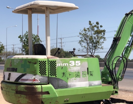 ขายรถขุด MITSUBISHI MM35 คอลโทรลสั้น ปั้มนิ้ว นำเข้าเองจากญี่ปุ่น สภาพสวยพร้อมใช้ มีVDOการทำงานครับ