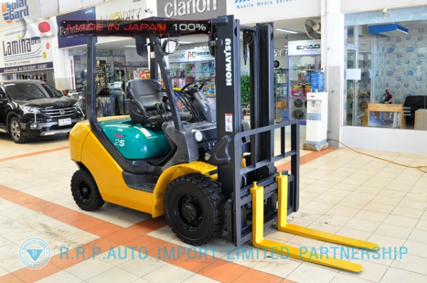 ขายรถโฟล์คลิฟท์มือสอง KOMATSU รุ่น FG25W-16-706968 นำเข้าจากประเทศญี่ปุ่น 100\% ไม่เคยใช้งานในไทย ขายรถโฟล์คลิฟท์มือสอง KOMATSU รุ่น FG25W-16-706968 นำเข้าจากประเทศญี่ปุ่น 100\% ไม่เคยใช้งานในไทย