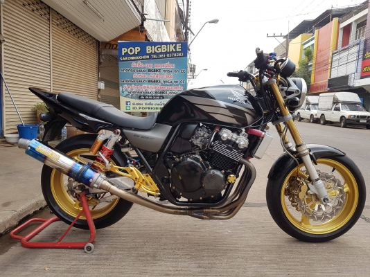 ขาย HONDA CB400 TECH1 แต่งโคตรฟลู สายถักทั้งคัน ท่อฟลูไทเทเนียม เกียร์โยงแต่ง อินวอยส์ สรรพสามิตร รา
