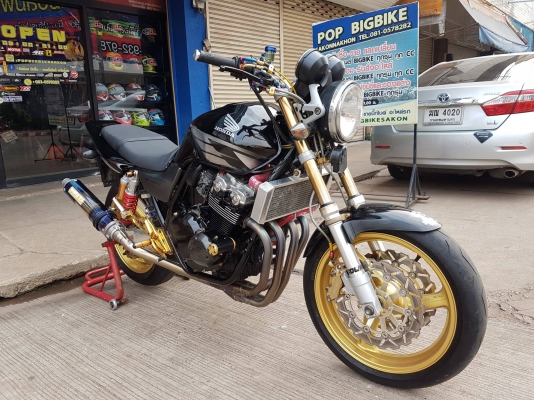 ขาย HONDA CB400 TECH1 แต่งโคตรฟลู สายถักทั้งคัน ท่อฟลูไทเทเนียม เกียร์โยงแต่ง อินวอยส์ สรรพสามิตร รา