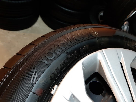 ล้อกระทะฮอนด้า 4รู100 พร้อมยางโยโกฮาม่า ปี18