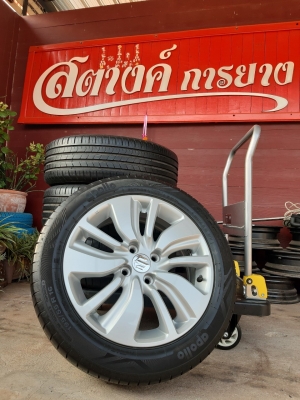 ล้อแม็กถอดป้ายแดงสวิฟท์ ขอบ16 4รู100 พร้อมยาง อพอลโล่ ปี16