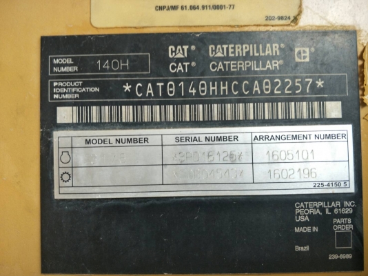ขายรถเกรด CAT 140 H ราคา 3800000