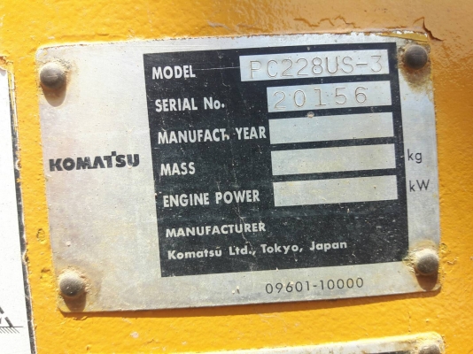 ขายแบคโฮKOMATSU PC228US-3 รถเก่าญี่ปุ่นเอกสารอินวอย