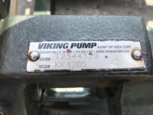 ขายปั๊มดูดของเหนียว-ดูดน้ำมัน Viking pump made in USA. ชนมอเตอร์ 7.5HP. 380V พร้อมแท่น สภาพสวยมาก หมุนนิ่ม พร้อมใช้งาน