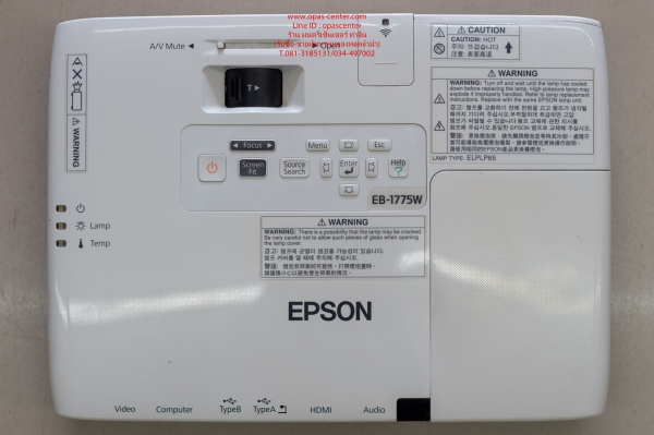 LCD โปรเจคเตอร์ Epson รุ่น EB-1775W ความสว่าง 3000 Lumens ความละเอียด 1280 x 800(WXGA) สภาพใหม่ มีรี LCD โปรเจคเตอร์ Epson รุ่น EB-1775W ความสว่าง 3000 Lumens ความละเอียด 1280 x 800(WXGA) สภาพใหม่ มีรี