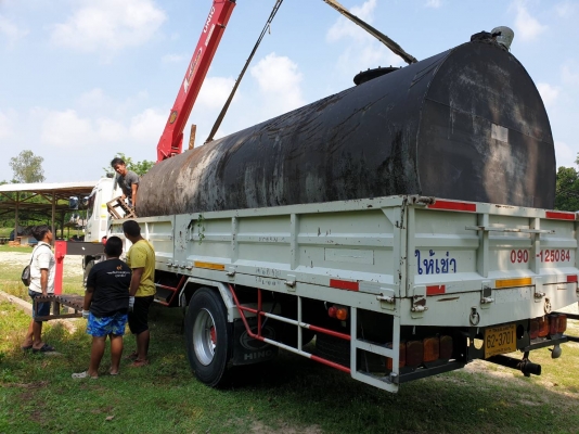 ถังน้ำมัน ไม่เคยใส่น้ำมาก่อน ไม่รั่วไม่ซึม ขนาด ยาว 6.10 เมตร สูง 115 ซม กว้าง 103 ซม.