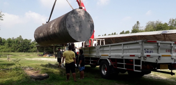 ถังน้ำมัน ไม่เคยใส่น้ำมาก่อน ไม่รั่วไม่ซึม ขนาด ยาว 6.10 เมตร สูง 115 ซม กว้าง 103 ซม.