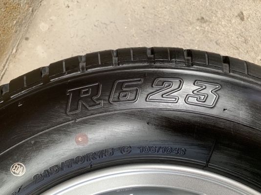 ล้อแม็กป้ายแดง Mitsu Triton ขอบ 15 พร้อมยางป้ายแดง Bridgestone 215-70-15 ลงพื้นปี 19 สวยกริ๊บๆ