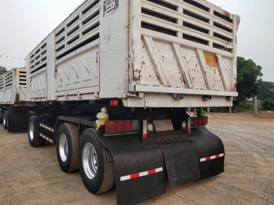 Hino 380 แรง ปี 57 แม่ลูกกระบะดัมพ์สามมิตร ลูกสามเพลา รถสวยเดิมพร้อมใช้งาน ทะเบียนพร้อม