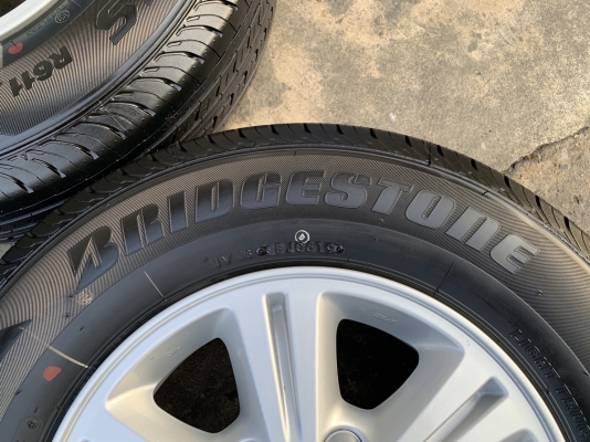 ล้อแม็กป้ายแดง ISUZU D-MAX Blue Power ขอบ 15 พร้อมยางใหม่ป้ายแดง 215-70-15 Bridgestone ปี 19 สดใหม่ สวยกริ๊บ