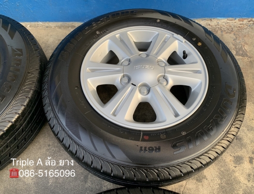 ล้อแม็กป้ายแดง ISUZU D-MAX Blue Power ขอบ 15 พร้อมยางใหม่ป้ายแดง 215-70-15 Bridgestone ปี 19 สดใหม่ สวยกริ๊บ