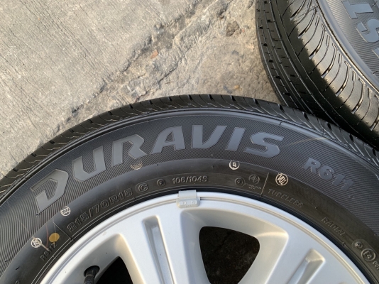 ล้อแม็กป้ายแดง ISUZU D-MAX Blue Power ขอบ 15 พร้อมยางใหม่ป้ายแดง 215-70-15 Bridgestone ปี 19 สดใหม่ สวยกริ๊บ