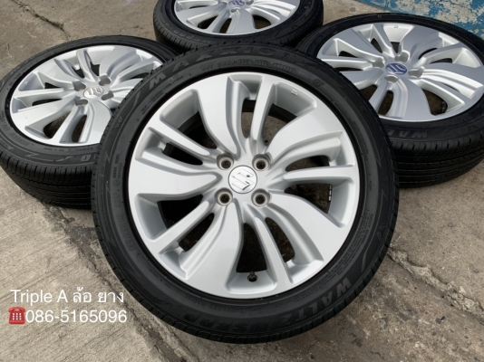 ล้อแม็กป้ายแดง Suzuki Swift ขอบ16 รุ่นใหม่ล่าสุด พร้อมยางใหม่ 185-55-16 Maxxis ปี 18 สวยกริ๊บ ตุ่มเด้งทุกเส้น