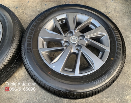 แม็กป้ายแดง Nissan Almera Sportech ขอบ 15 พร้อมยางป้ายแดง 185-65-15 Bridgestone แม็กสวยกริ๊บ ดอกเต็มๆ มีตุ่ม