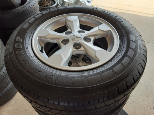 ล้อแม็กพร้อมยางถอดป้ายแดง ปี19 ไทรทัน ขอบ15 5รู114.3 ล้อแม็กพร้อมยางถอดป้ายแดง ปี19 ไทรทัน ขอบ15 5รู114.3