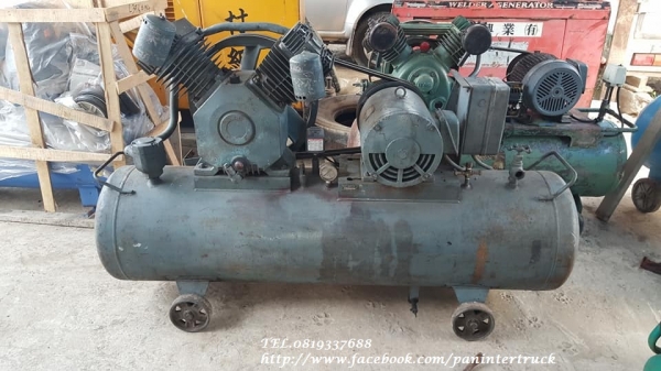 SALE*FROM JAPAN เครื่องปั๊มลมHITACHI :10แรงม้า*ได้ทั้งไฟ220V. ญี่ปุ่น*/ไฟโรงงาน440V. ญี่ปุ่น*/ไฟโรงงาน 3สาย.380V. ไทย*