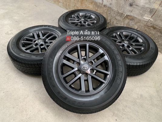 ล้อแม็ก Toyota Fortuner BMC (สีดำ) MidnightShine ขอบ17 พร้อมยางใหม่ป้ายแดง 265-65-17 Bridgestone สีแท้จากศูนย์