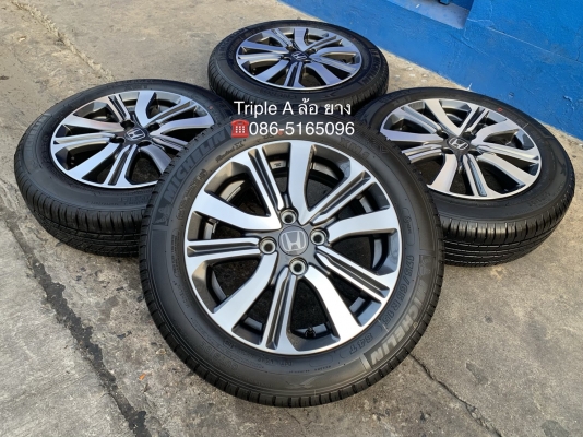 ล้อแม็กป้ายแดง Honda City ตัวท็อป ขอบ 15 พร้อมยางป้ายแดง 175-65-15 Michelin ลงพื้นปี 19 สวยกริ๊บๆ